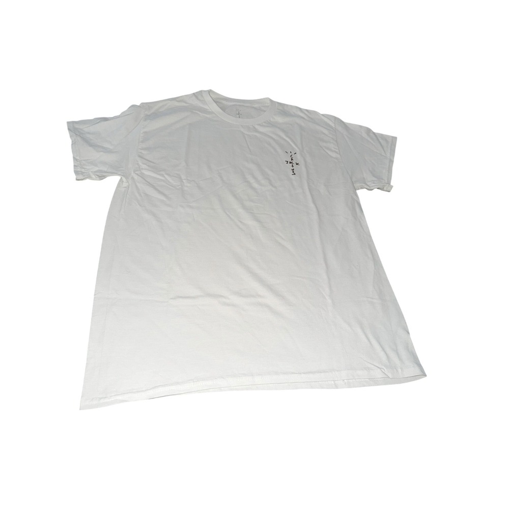 Travis Scott Cactus Jack Mens White Short Sleeve Graphic T-Shirt Large